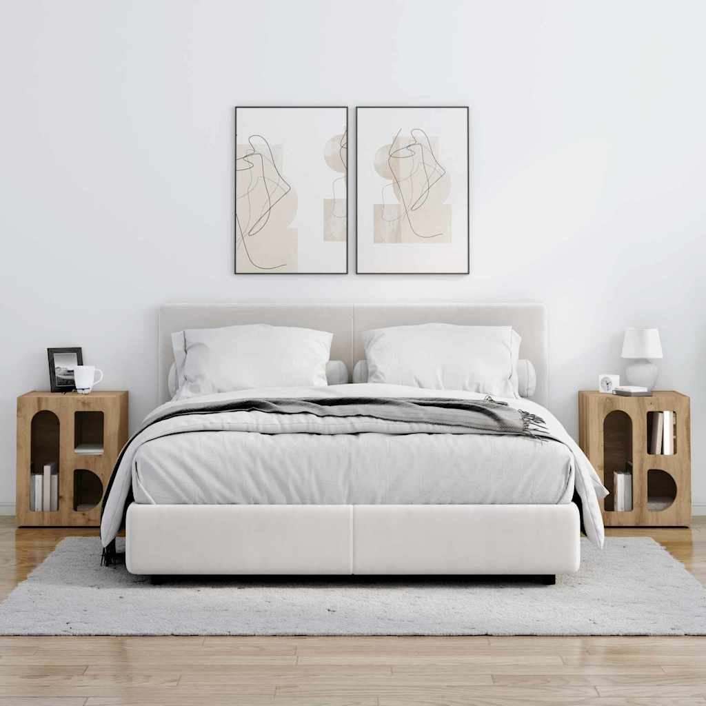 Κομοδίνο 2 pcs Artisan Oak 40 x 35 x 50 εκ. Επεξεργασμένο ξύλο