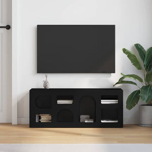 Ντουλάπι TV ELST 100 x 35 x 40 εκ Μαύρο Επεξεργασμένο Ξύλο