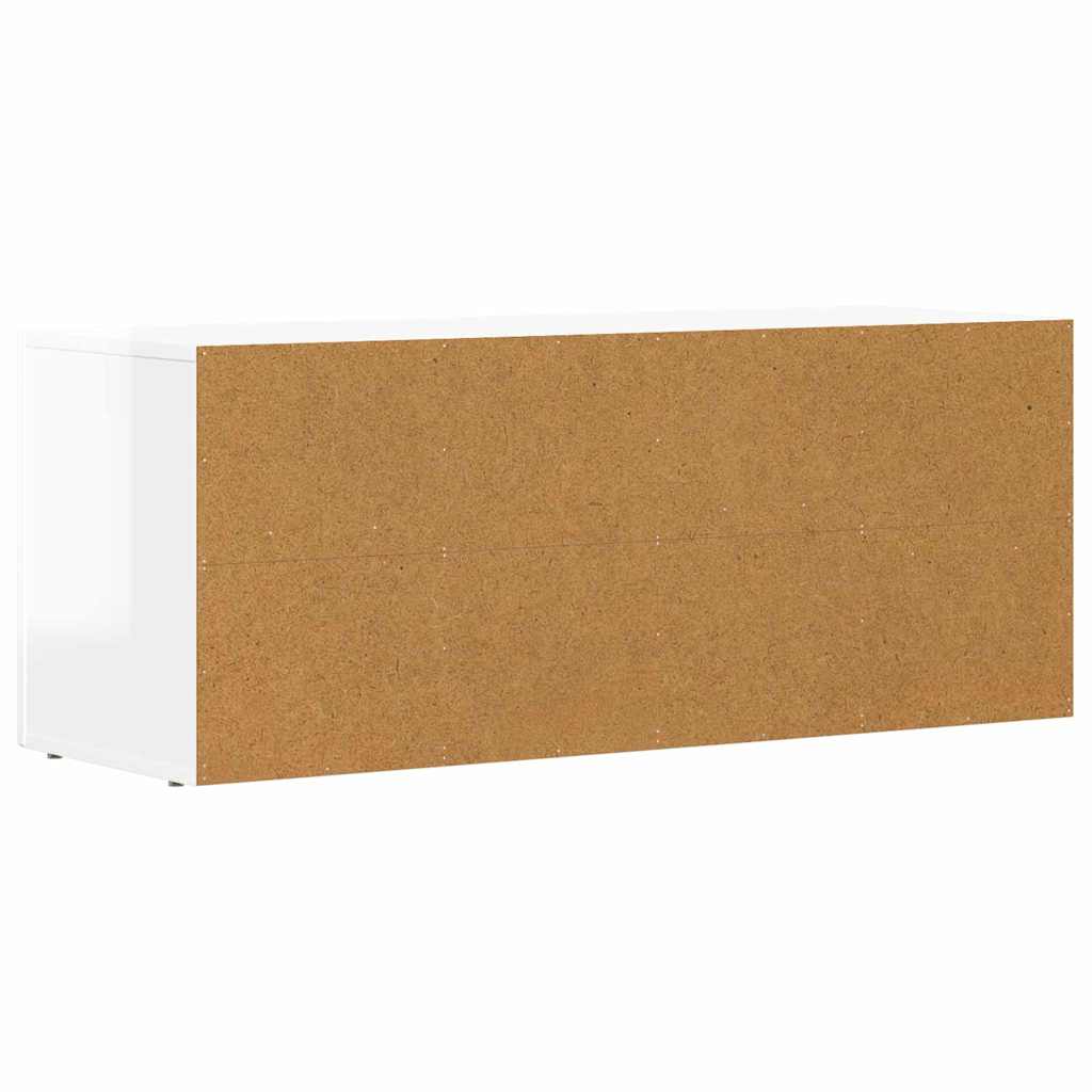 Ντουλάπι TV Υψηλής γυαλάδας λευκό 100 x 35 x 40 εκ