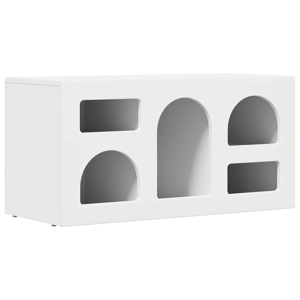 Ντουλάπι TV ELST 80 x 35 x 40 εκ Λευκό Επεξεργασμένο ξύλο