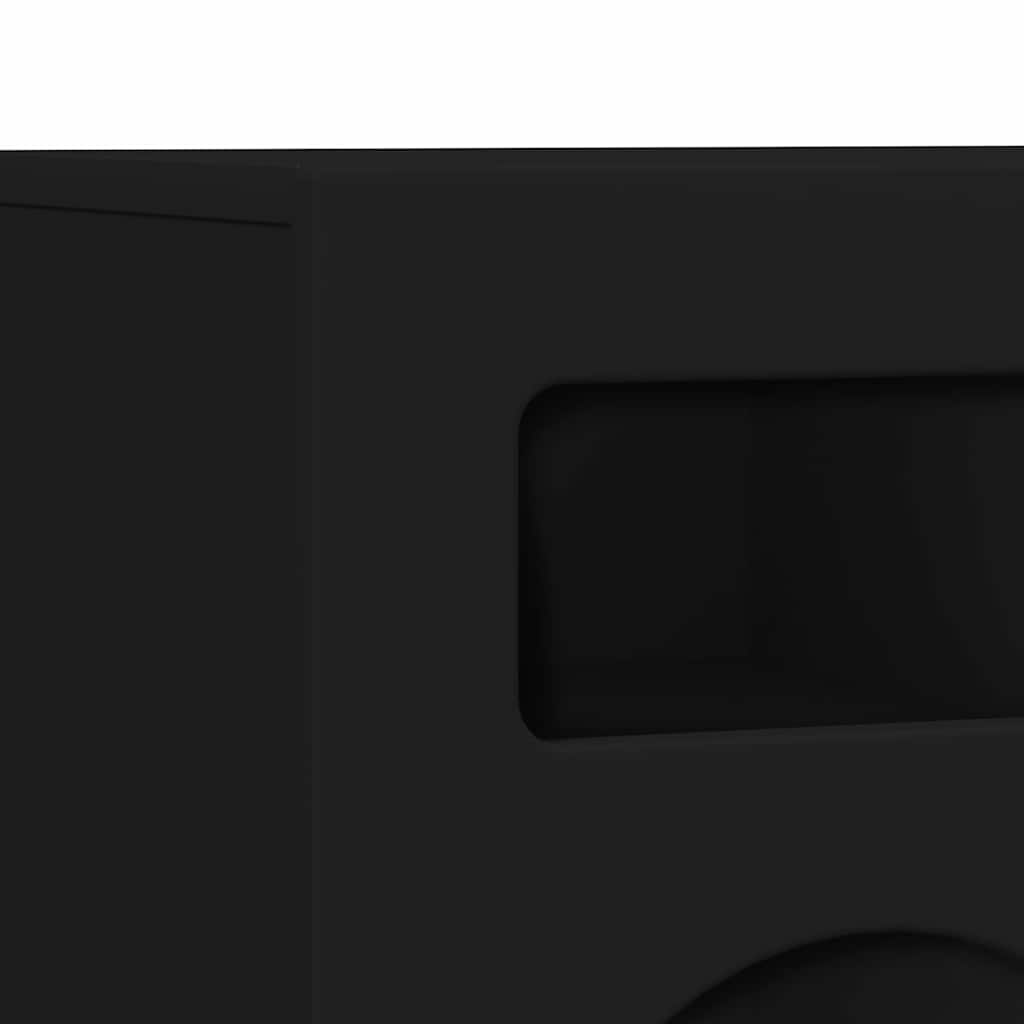 Ντουλάπι TV Μαύρο 80 x 35 x 40 εκ Επεξεργασμένο ξύλο