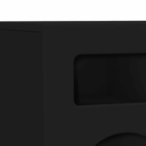 Ντουλάπι TV ELST 80 x 35 x 40 εκ Μαύρο Επεξεργασμένο Ξύλο