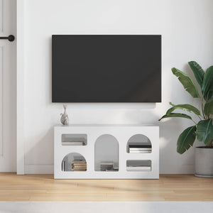 Ντουλάπι TV ELST 80 x 35 x 40 εκ Υψηλής γυαλάδας λευκό