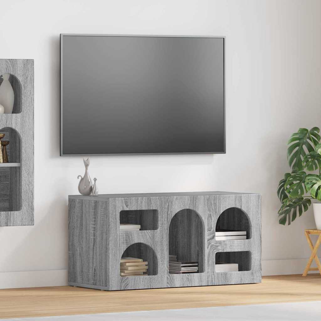 Ντουλάπι TV Γκρίζο Σονομα 80 x 35 x 40 εκ Επεξεργασμένο ξύλο