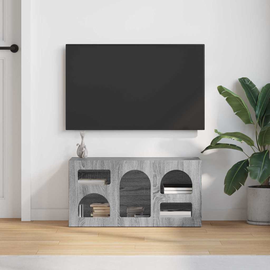 Ντουλάπι TV Γκρίζο Σονομα 80 x 35 x 40 εκ Επεξεργασμένο ξύλο