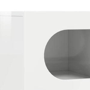 Ντουλάπι TV ELST 60 x 35 x 40 εκ. Υψηλής γυαλάδας λευκό
