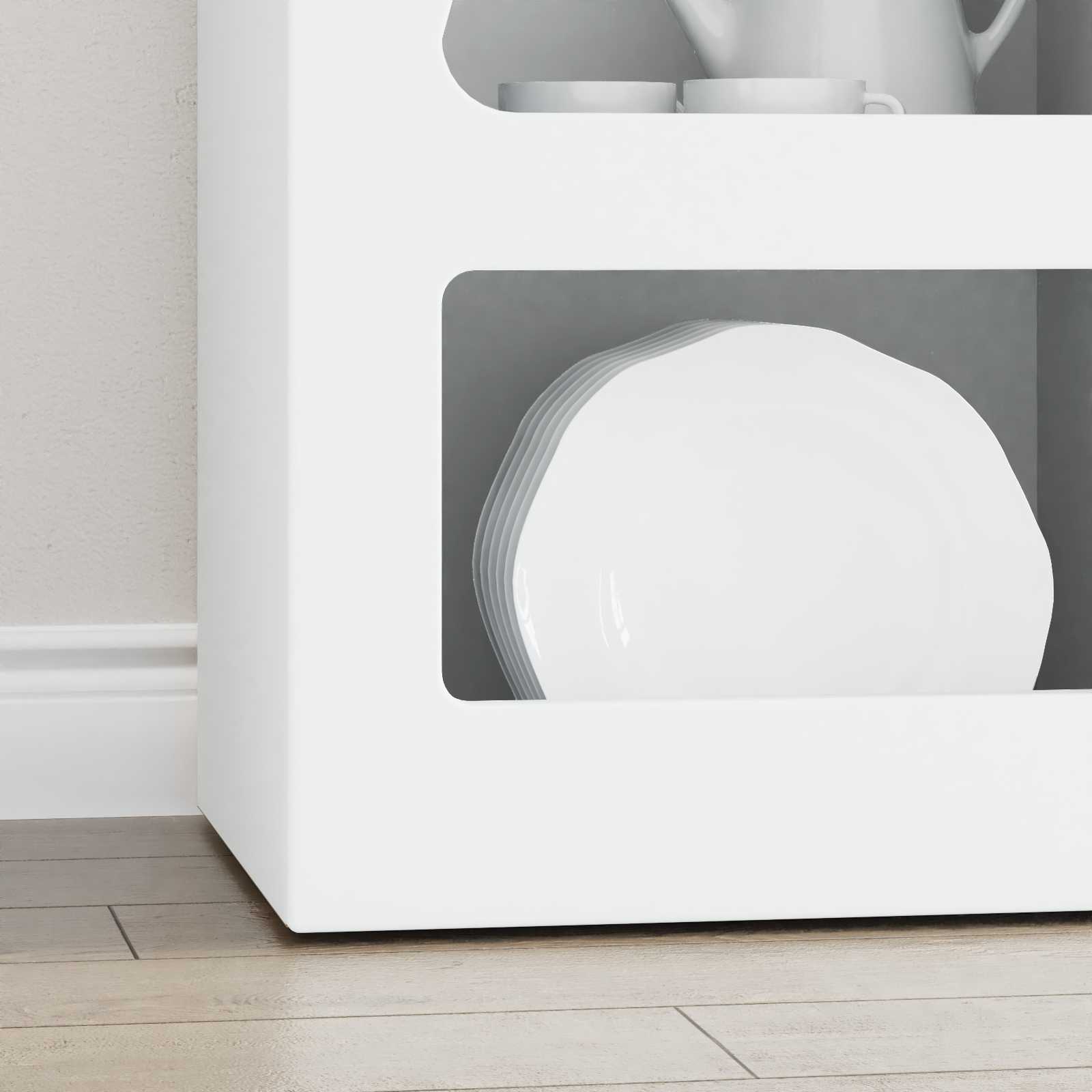 Πλαϊνό γραφείο Λευκό 40 x 35 x 100,5 εκ Επεξεργασμένο ξύλο