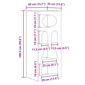 Πλαϊνό γραφείο ELST Γκρίζο Σονομα 40 x 35 x 100,5 εκ
