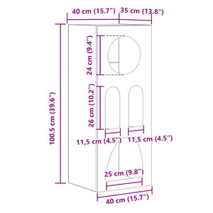 Πλαϊνό γραφείο ELST Λευκό 40 x 35 x 100.5 εκ Επεξεργασμένο Ξύλο