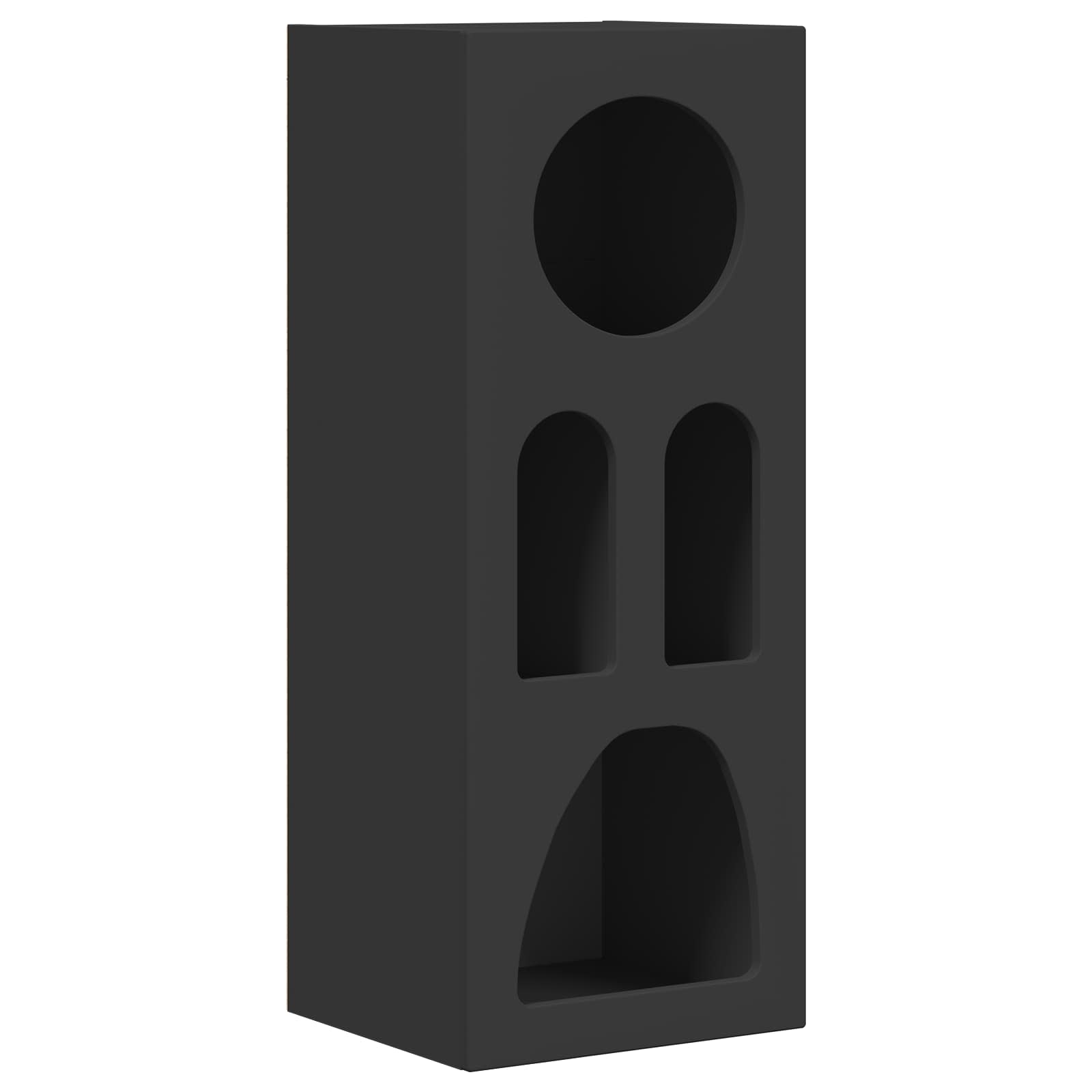 Πλαϊνό γραφείο Μαύρο 40 x 35 x 100.5 εκ Επεξεργασμένο ξύλο