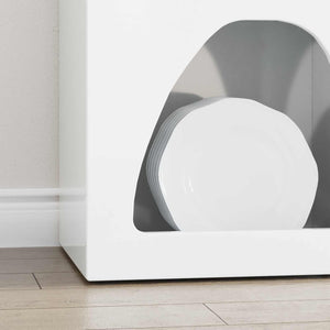 Πλαϊνό γραφείο ELST Υψηλής γυαλάδας λευκό 40 x 35 x 100.5 εκ