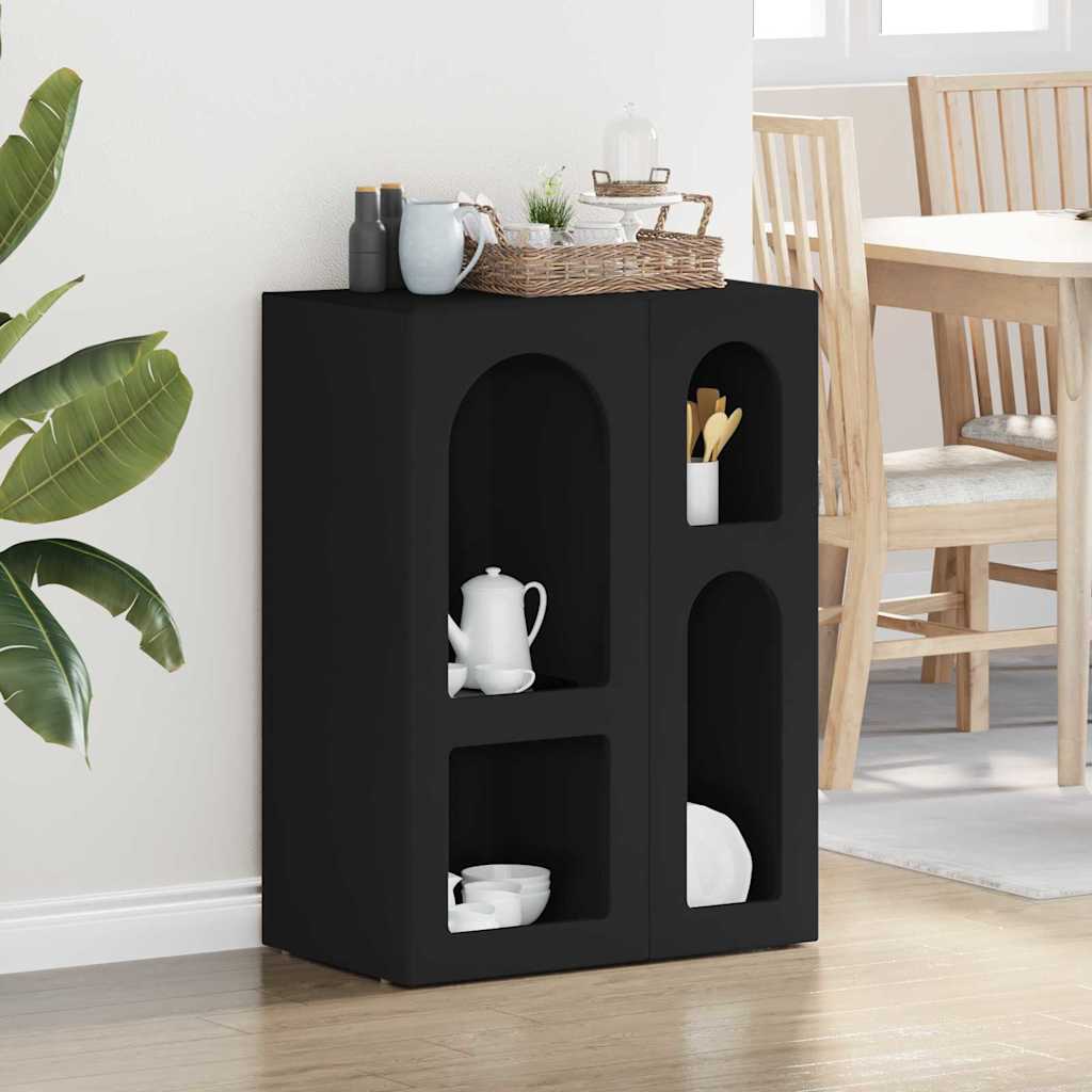 Πλαϊνό γραφείο Μαύρο 59 x 35 x 80.5 εκ. Επεξεργασμένο ξύλο