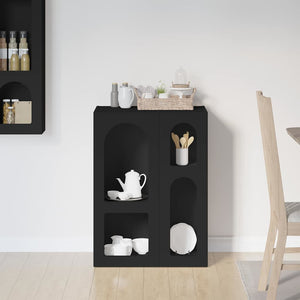 Πλαϊνό γραφείο ELST Μαύρο 59 x 35 x 80.5 εκ. Επεξεργασμένο Ξύλο