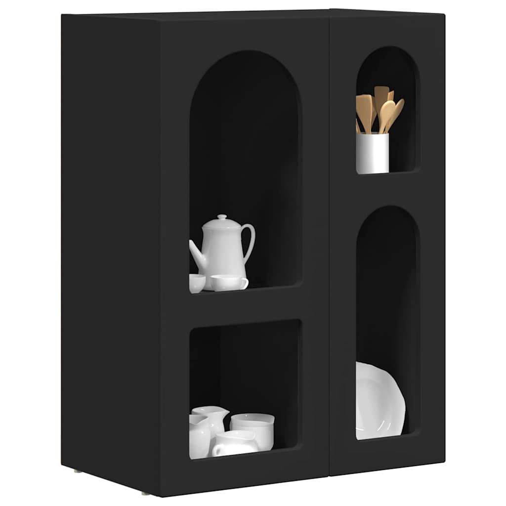 Πλαϊνό γραφείο Μαύρο 59 x 35 x 80.5 εκ. Επεξεργασμένο ξύλο