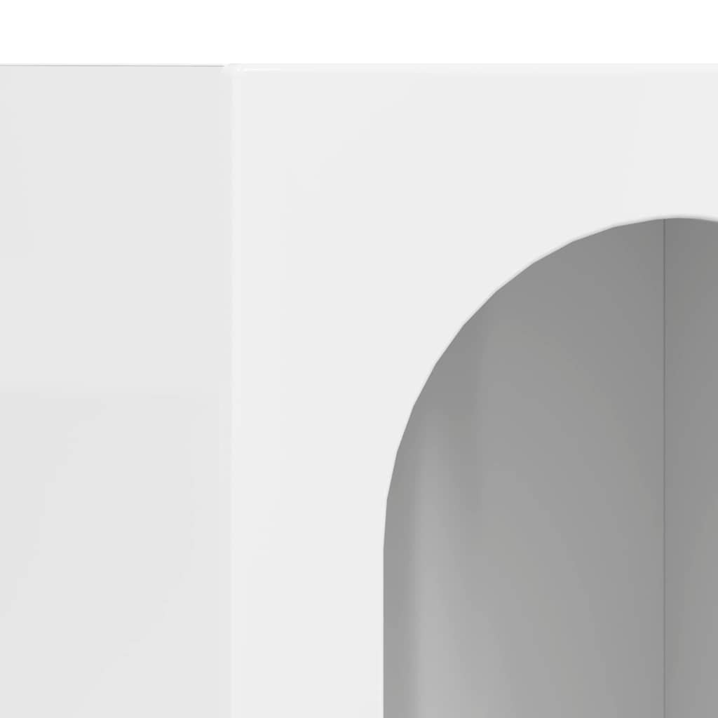 Πλαϊνό γραφείο ELST Υψηλής γυαλάδας λευκό 59 x 35 x 80.5 εκ.