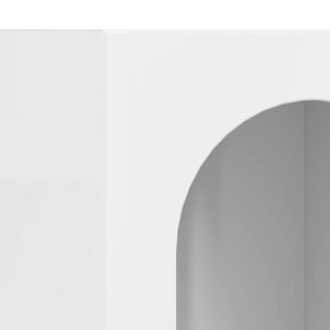 Πλαϊνό γραφείο ELST Υψηλής γυαλάδας λευκό 59 x 35 x 80.5 εκ.