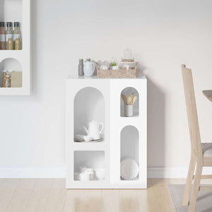 Πλαϊνό γραφείο ELST Υψηλής γυαλάδας λευκό 59 x 35 x 80.5 εκ.
