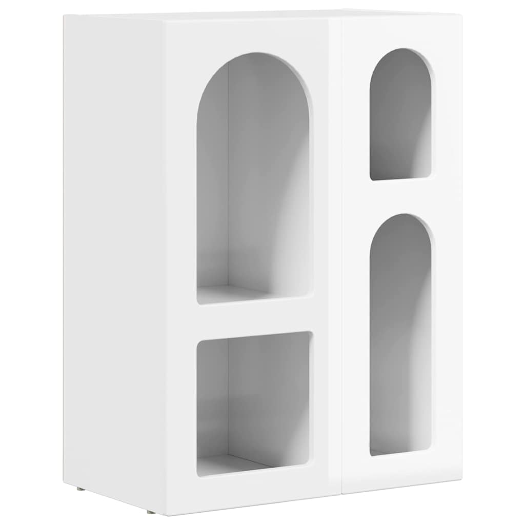 Πλαϊνό γραφείο ELST Υψηλής γυαλάδας λευκό 59 x 35 x 80.5 εκ.