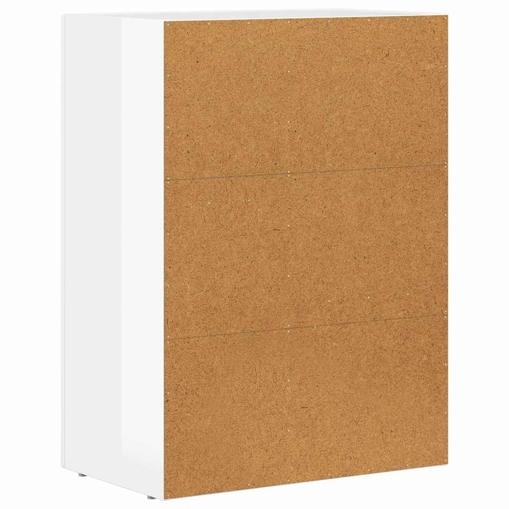 Πλαϊνό γραφείο ELST Υψηλής γυαλάδας λευκό 59 x 35 x 80.5 εκ.