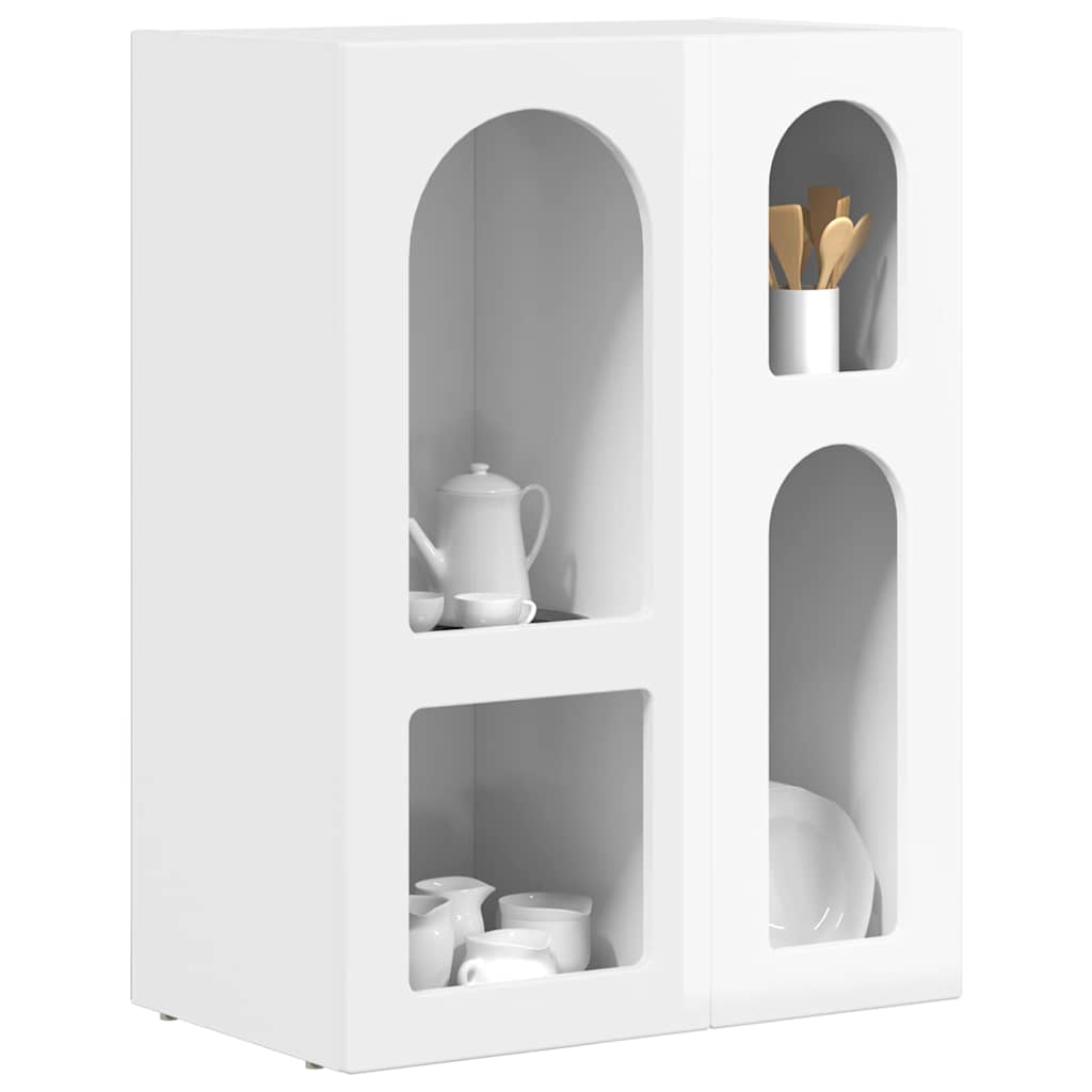 Πλαϊνό γραφείο ELST Υψηλής γυαλάδας λευκό 59 x 35 x 80.5 εκ.