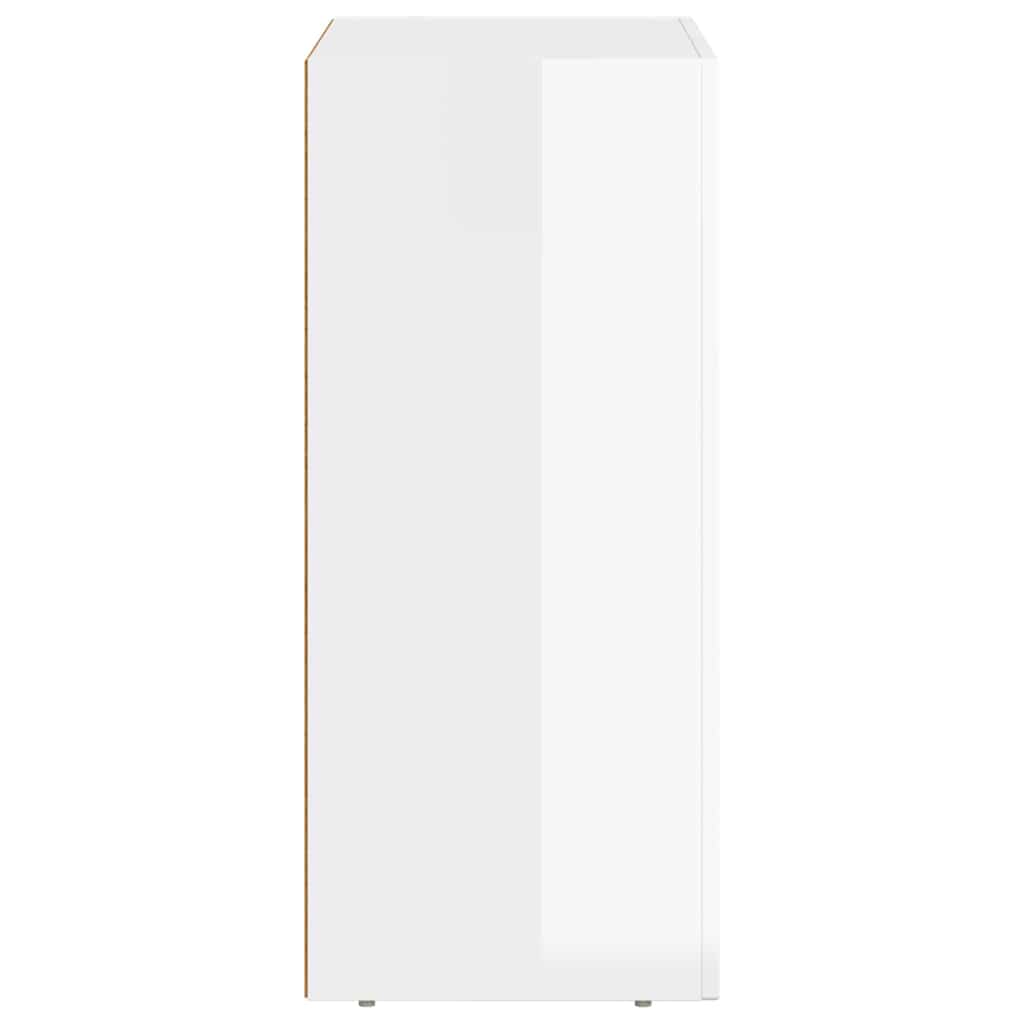 Πλαϊνό γραφείο ELST Υψηλής γυαλάδας λευκό 59 x 35 x 80.5 εκ.