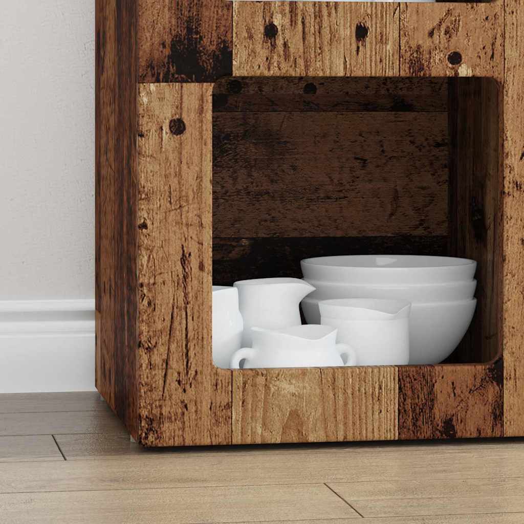 Πλαϊνό γραφείο Παλιό ξύλο 59 x 35 x 80.5 εκ. Επεξεργασμένο ξύλο