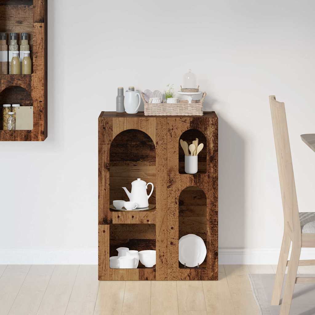 Πλαϊνό γραφείο Παλιό ξύλο 59 x 35 x 80.5 εκ. Επεξεργασμένο ξύλο