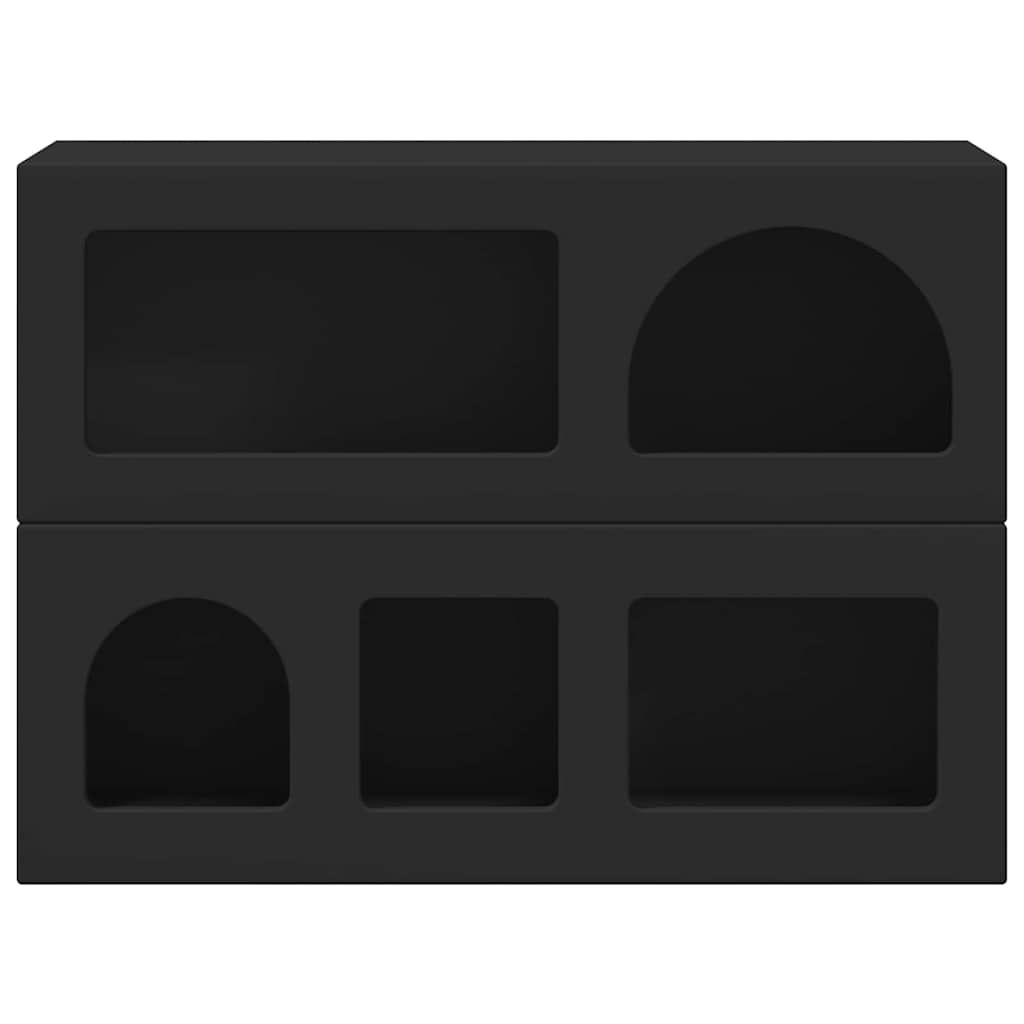 Πλαϊνό γραφείο Μαύρο 80.5 x 35 x 59 εκ. Επεξεργασμένο ξύλο