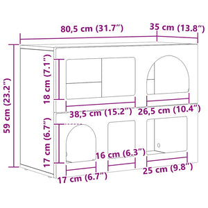 Πλαϊνό γραφείο ELST Artisan Oak 80.5 x 35 x 59 εκ.