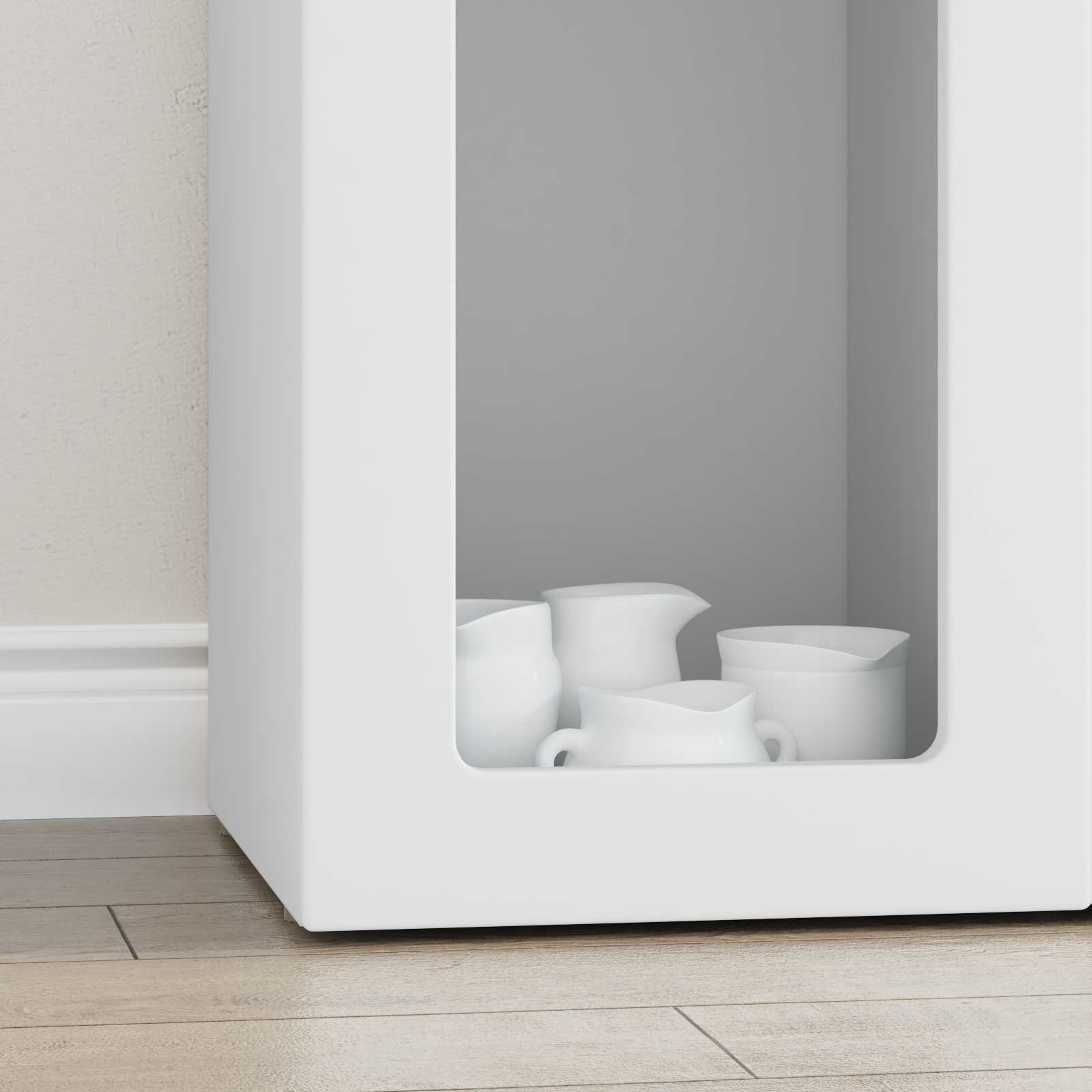 Πλαϊνό γραφείο Λευκό 59 x 35 x 100,5 εκ Επεξεργασμένο ξύλο