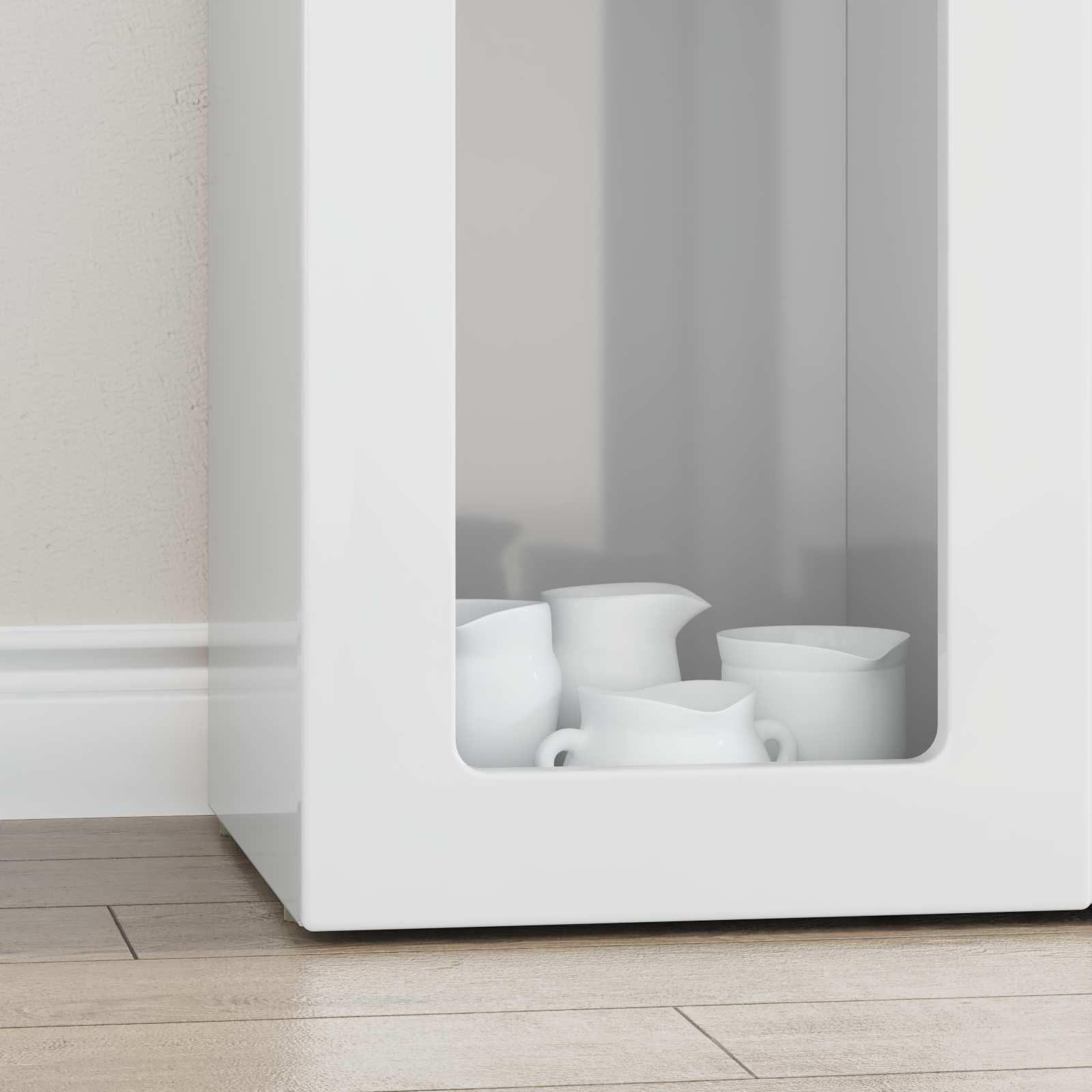 Πλαϊνό γραφείο Υψηλής γυαλάδας λευκό 59 x 35 x 100,5 εκ