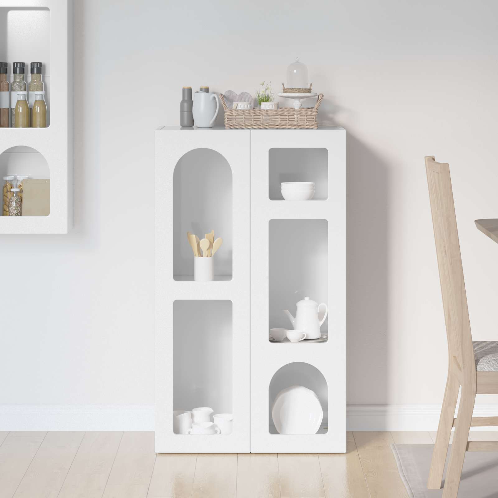 Πλαϊνό γραφείο Υψηλής γυαλάδας λευκό 59 x 35 x 100,5 εκ