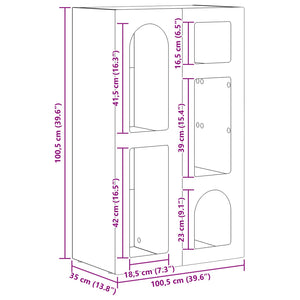 Πλαϊνό γραφείο ELST Καπνιστό Δρύς 59 x 35 x 100,5 εκ