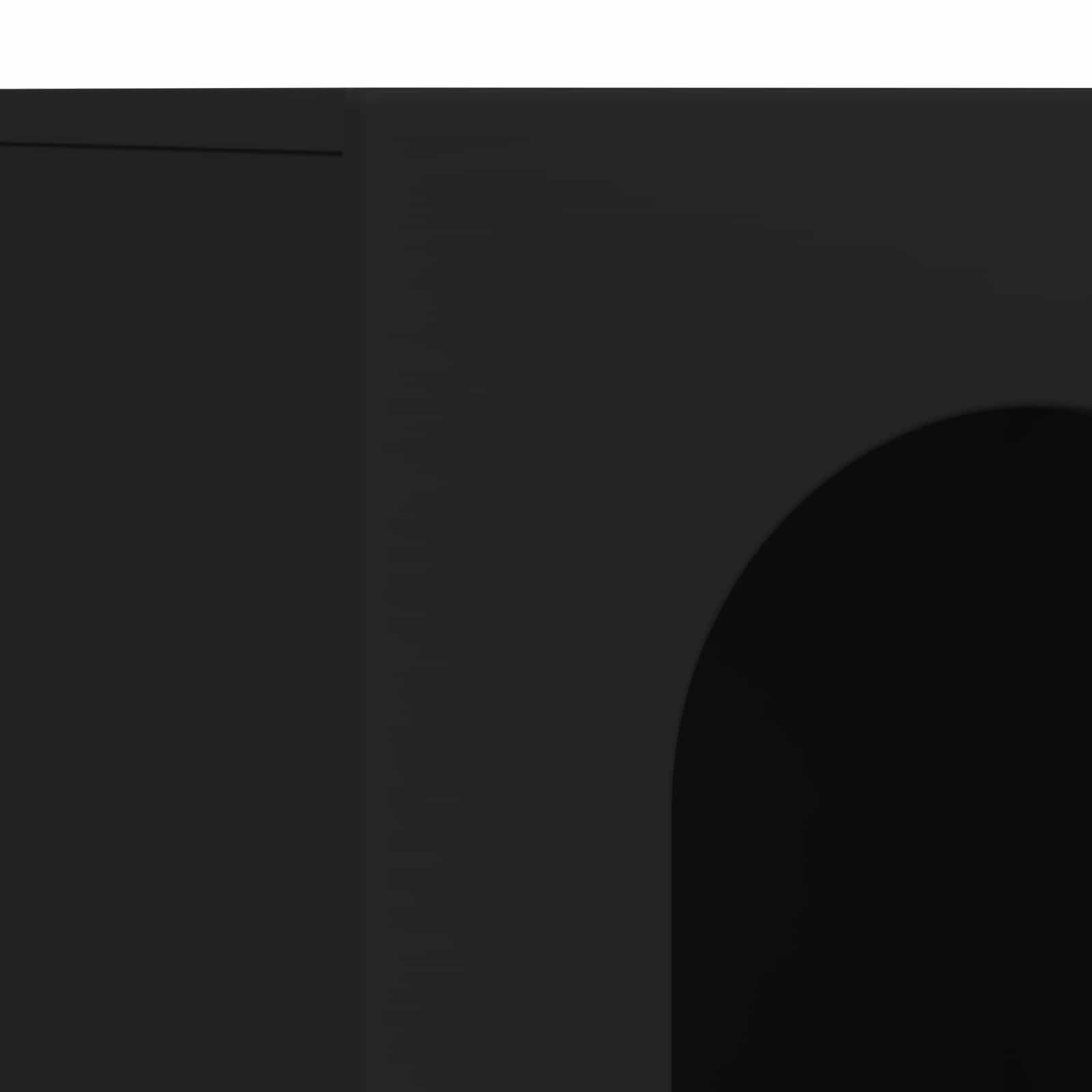 Πλαϊνό γραφείο Μαύρο 100 x 35 x 59 εκ Επεξεργασμένο ξύλο