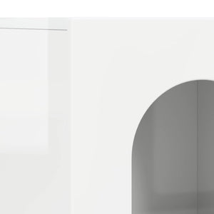 Πλαϊνό γραφείο ELST Υψηλής γυαλάδας λευκό 100 x 35 x 59 εκ