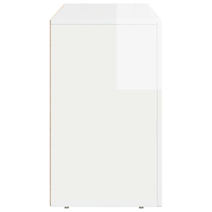 Πλαϊνό γραφείο ELST Υψηλής γυαλάδας λευκό 100 x 35 x 59 εκ