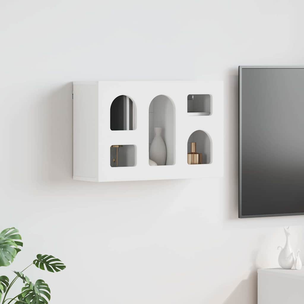 Κρεμαστό ντουλάπι Λευκό 60 x 20 x 40 εκ Επεξεργασμένο ξύλο