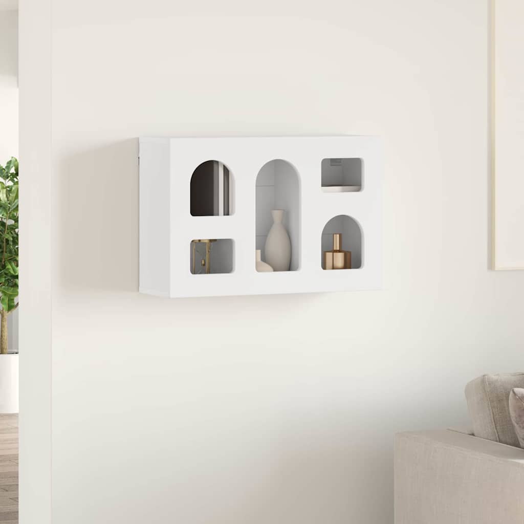 Κρεμαστό ντουλάπι Λευκό 60 x 20 x 40 εκ Επεξεργασμένο ξύλο