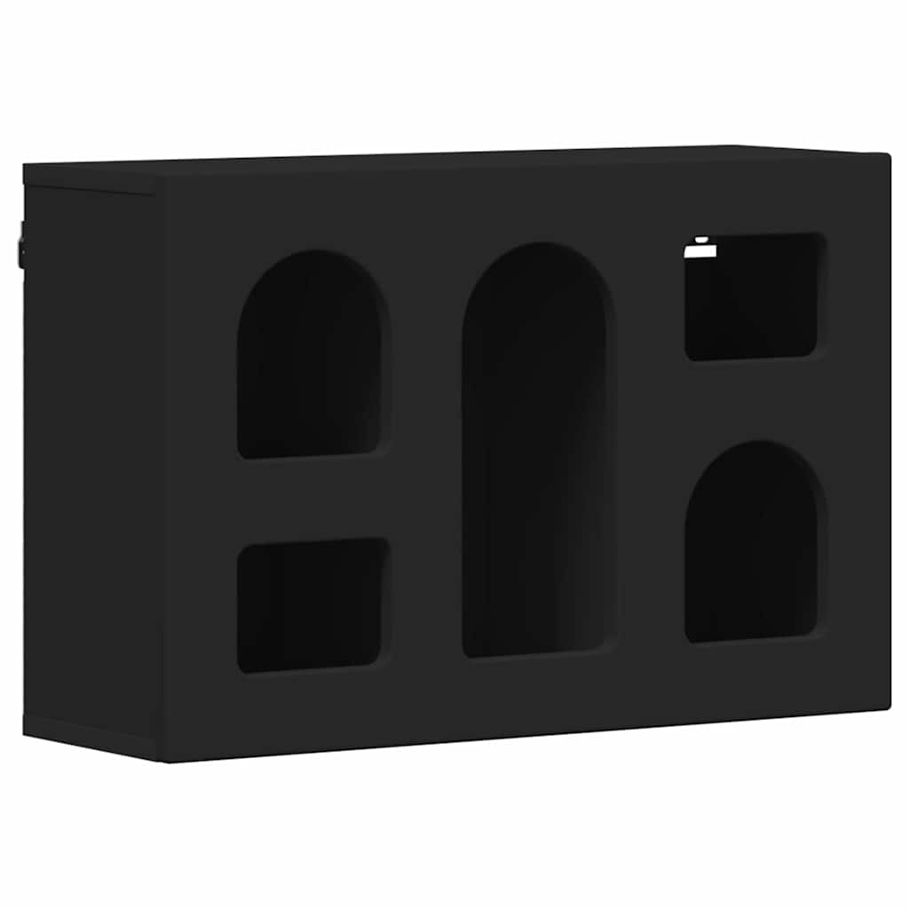 Κρεμαστό ντουλάπι Μαύρο 60 x 20 x 40 εκ Επεξεργασμένο ξύλο