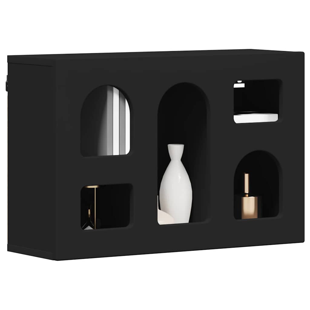 Κρεμαστό ντουλάπι Μαύρο 60 x 20 x 40 εκ Επεξεργασμένο ξύλο