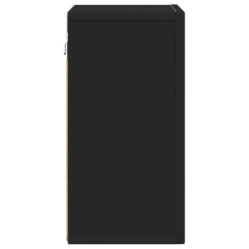 Κρεμαστό ντουλάπι Μαύρο 60 x 20 x 40 εκ Επεξεργασμένο ξύλο