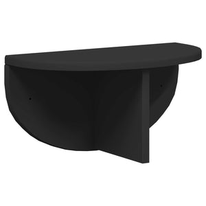 Ράφι Τοίχου 2 pcs Μαύρο 38 x 19 x 19 εκ Επεξεργασμένο ξύλο - Pakobazaar