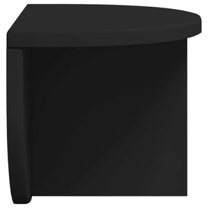 Ράφι Τοίχου 2 pcs Μαύρο 38 x 19 x 19 εκ Επεξεργασμένο ξύλο - Pakobazaar