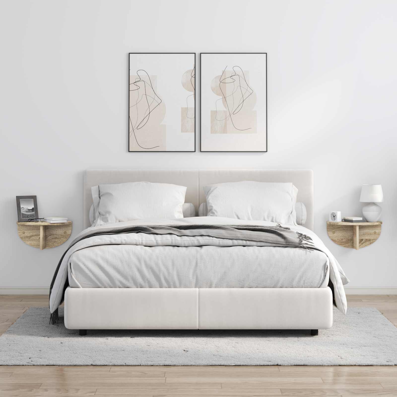 Ράφι Τοίχου Επιτοίχιο 2 pcs Δρύς Sonoma 38 x 19 x 19 εκ