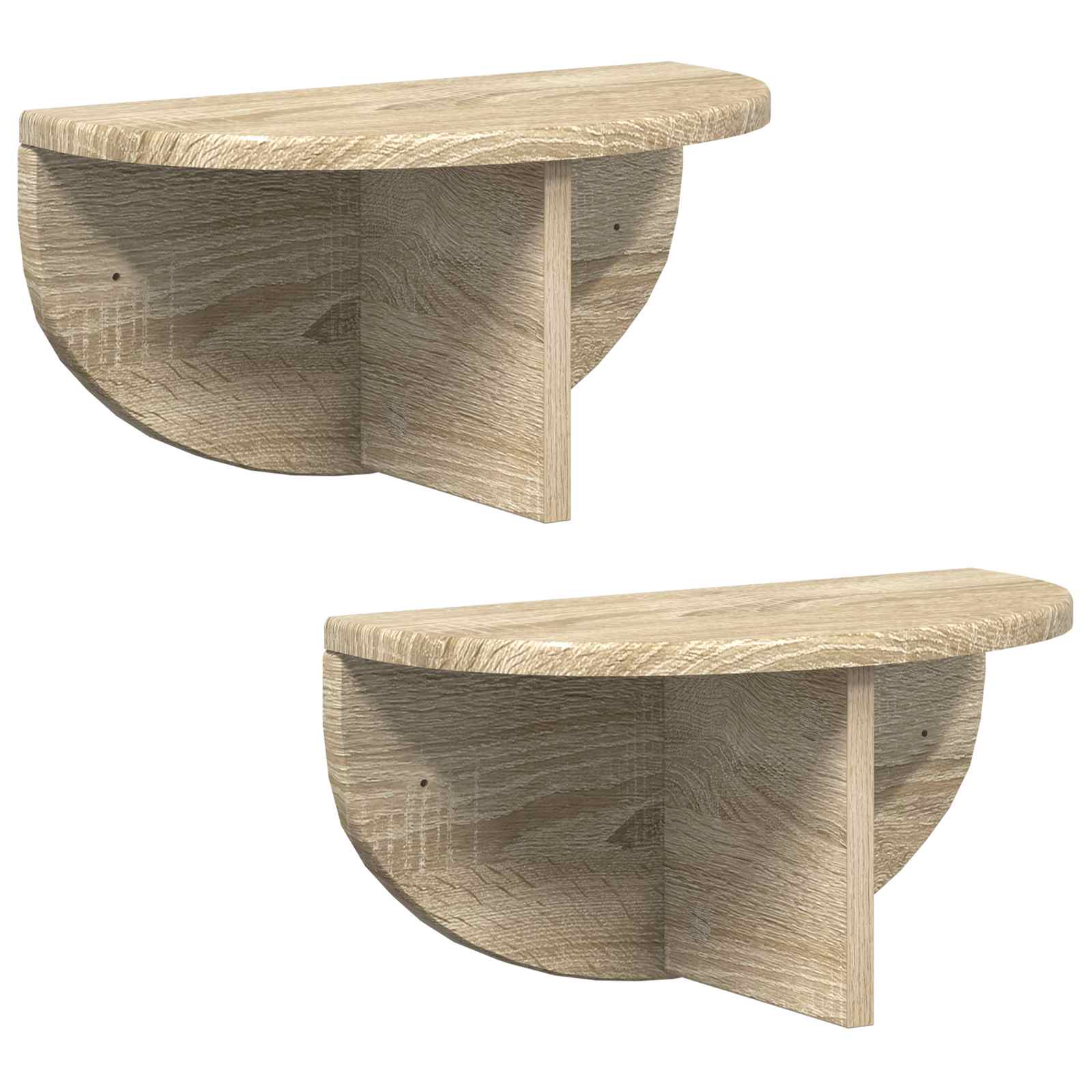 Ράφι Τοίχου Επιτοίχιο 2 pcs Δρύς Sonoma 38 x 19 x 19 εκ