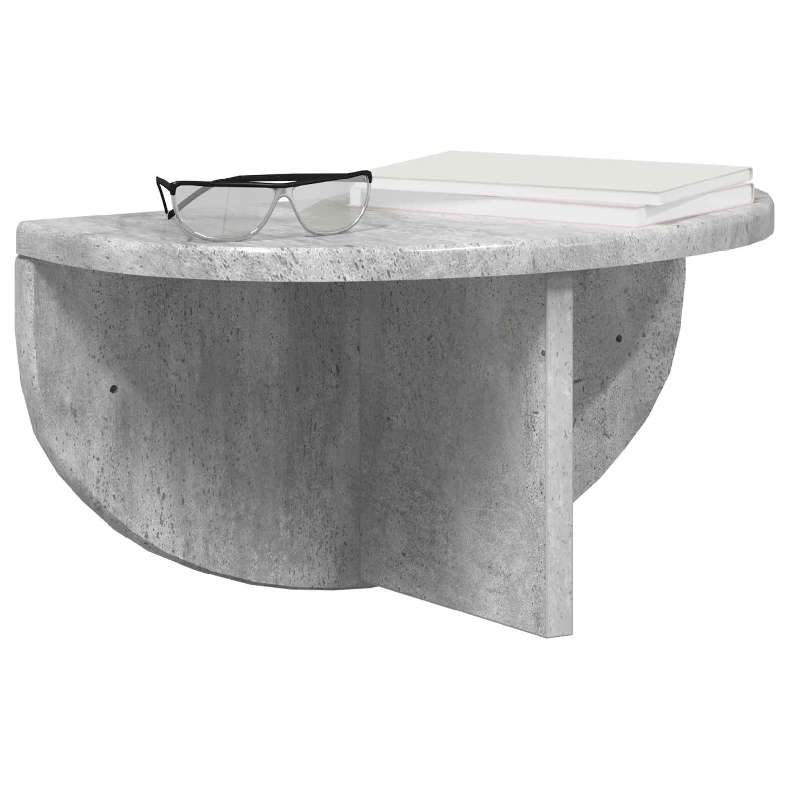 Ράφι Τοίχου Επιτοίχιο 2 pcs Σκυρόδεμα Γκρι 38 x 19 x 19 εκ