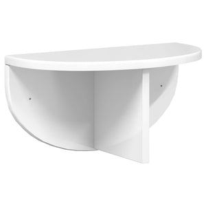 Ράφι Τοίχου 2 τμχ. Υψηλής γυαλάδας λευκό 38 x 19 x 19 εκ