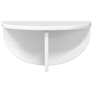 Ράφι Τοίχου 2 τμχ. Υψηλής γυαλάδας λευκό 38 x 19 x 19 εκ