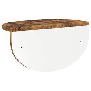 Ράφι Τοίχου Επιτοίχιο 2 pcs Καπνιστό Δρύς 38 x 19 x 19 εκ - Pakobazaar