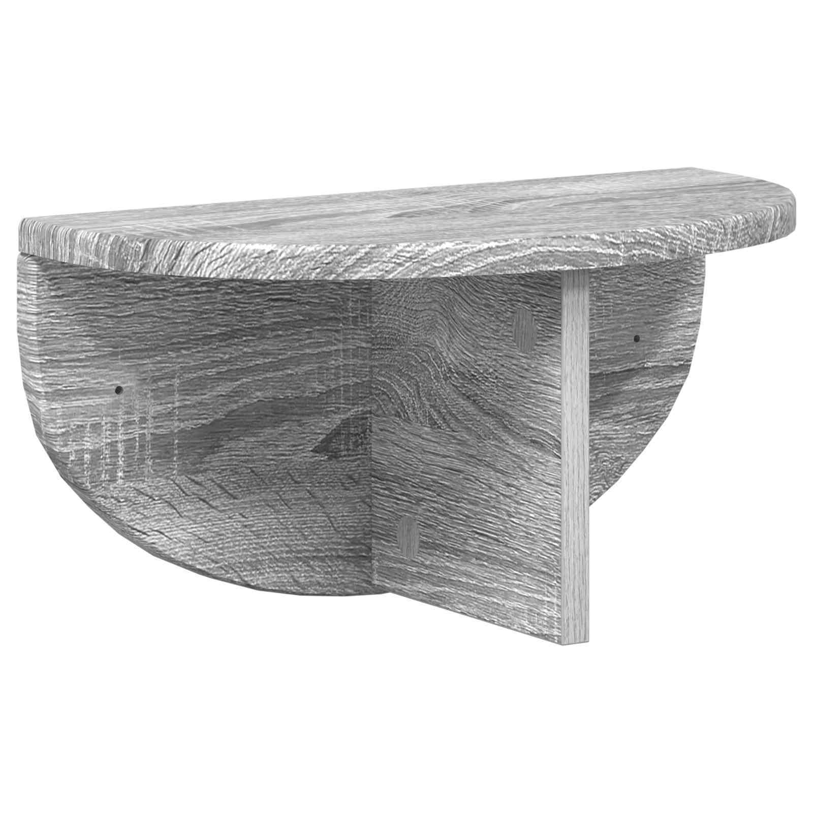 Ράφι Τοίχου Επιτοίχιο 2 pcs Γκρίζο Σονομα 38 x 19 x 19 εκ